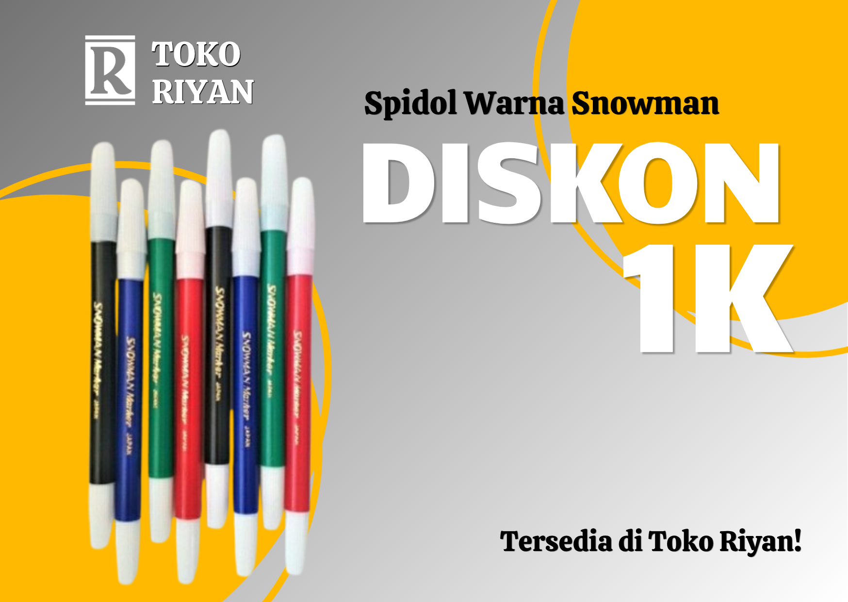 Promo Diskon Spidol Warna Snowman!